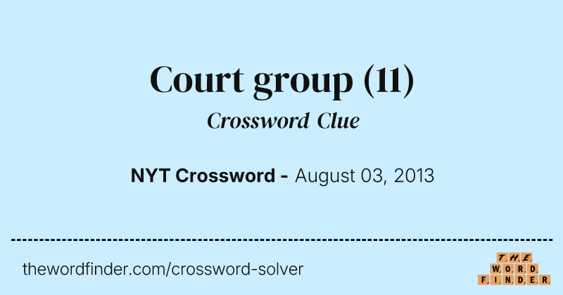 Court group crossword clue image