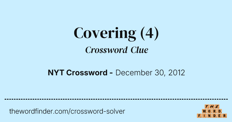 Covering crossword clue image