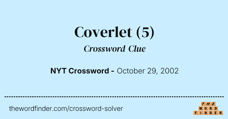 Coverlet crossword clue image
