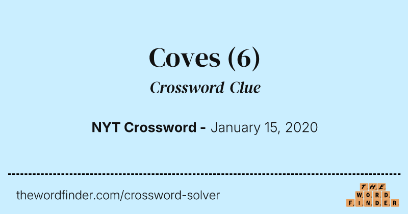 Coves crossword clue image
