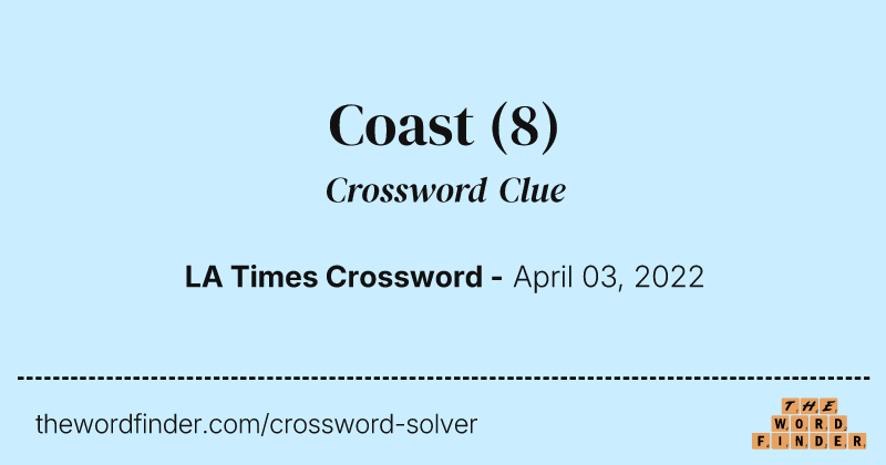 Coast crossword clue image