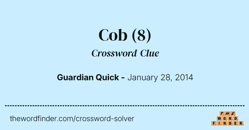 Cob crossword clue image