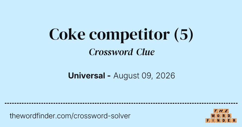 Coke competitor crossword clue image