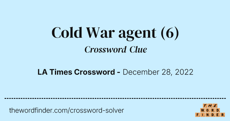 Cold War agent crossword clue image