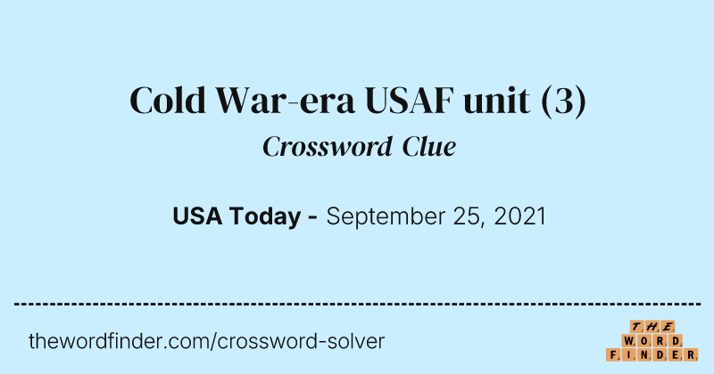 Cold War-era USAF unit crossword clue image