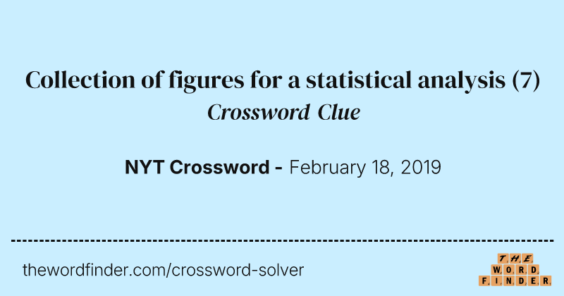 Collection of figures for a statistical analysis crossword clue image