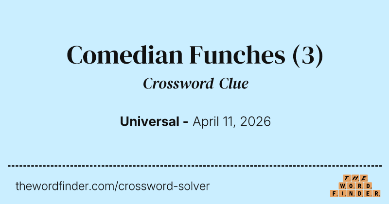 Comedian Funches crossword clue image