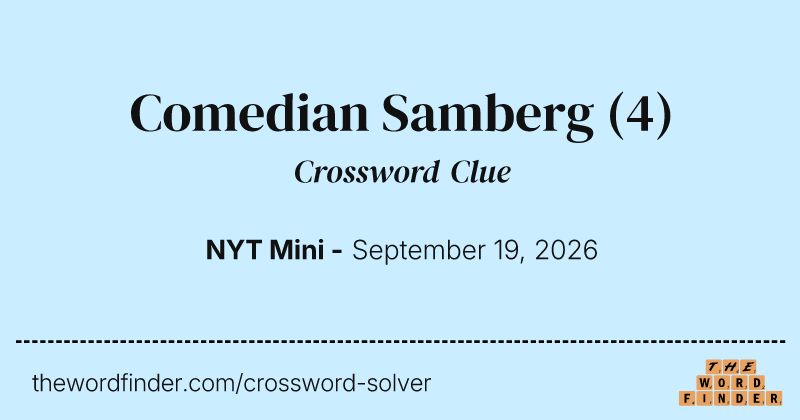 Comedian Samberg crossword clue image