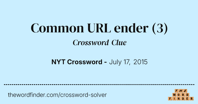 Common URL ender crossword clue image