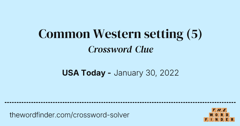 Common Western setting crossword clue image