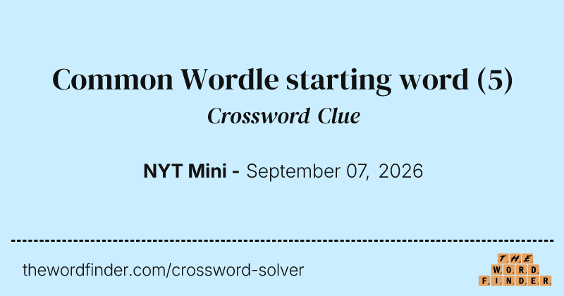 Common Wordle starting word crossword clue image