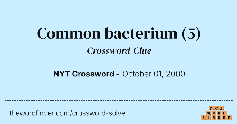 Common bacterium crossword clue image