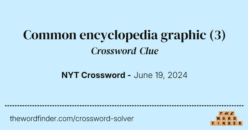 Common encyclopedia graphic crossword clue image