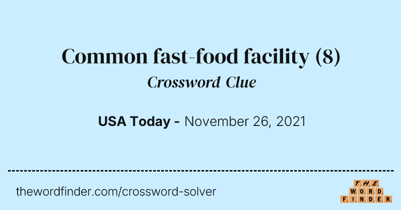 Common fast-food facility crossword clue image