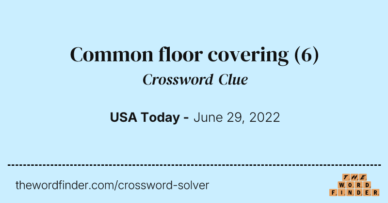 Common floor covering crossword clue image