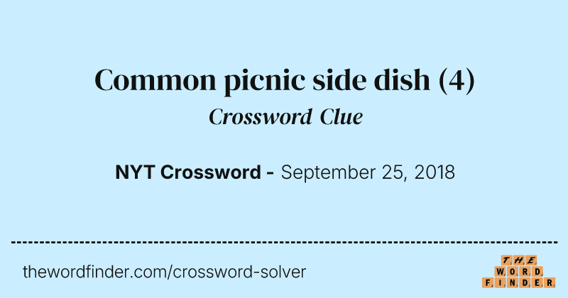 Common picnic side dish crossword clue image