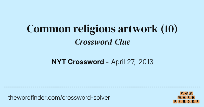 Common religious artwork crossword clue image