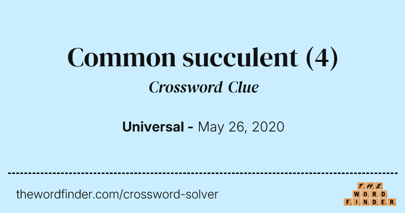 Common succulent crossword clue image