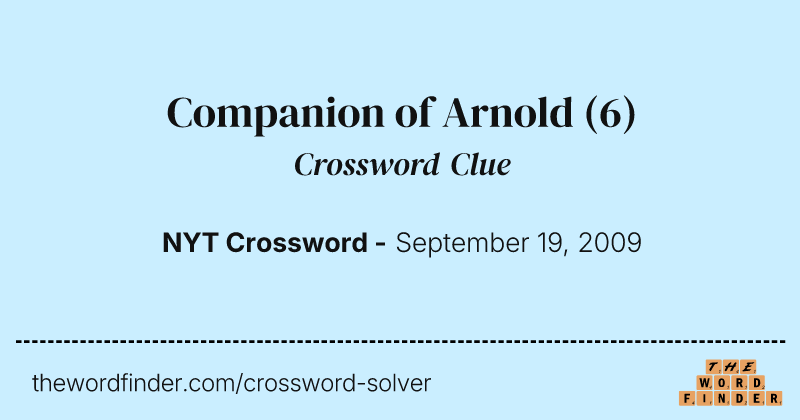Companion of Arnold crossword clue image
