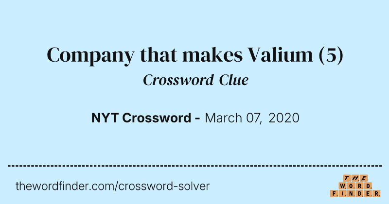 Company that makes Valium crossword clue image