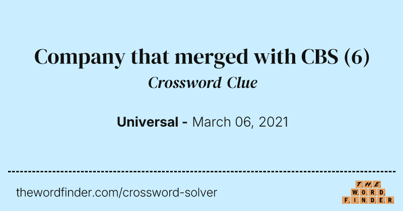 Company that merged with CBS crossword clue image