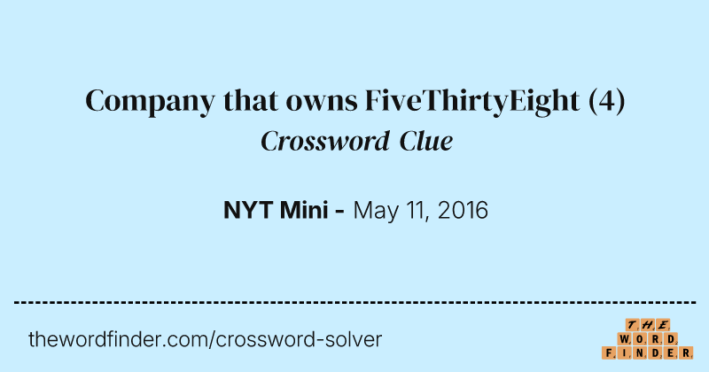 Company that owns FiveThirtyEight crossword clue image