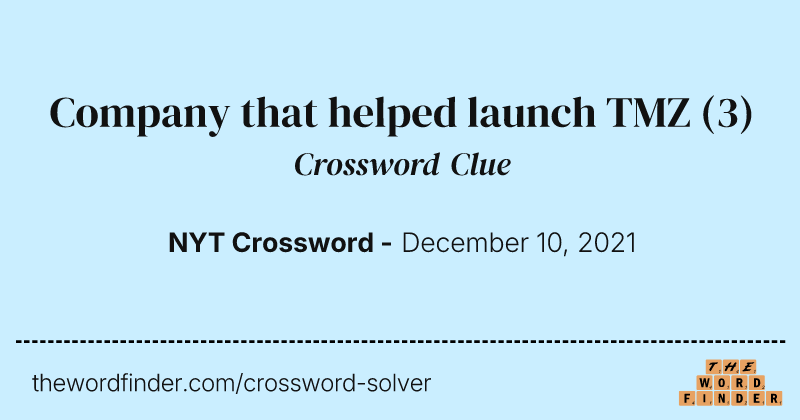 Company that helped launch TMZ crossword clue image