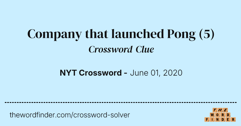 Company that launched Pong crossword clue image