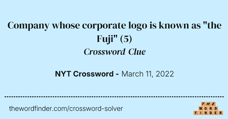 Company whose corporate logo is known as "the Fuji" crossword clue image