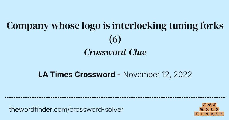 Company whose logo is interlocking tuning forks crossword clue image