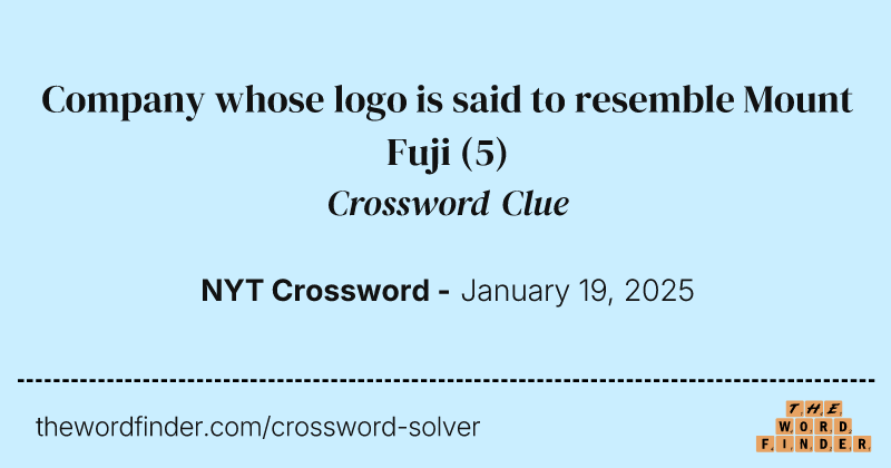 Company whose logo is said to resemble Mount Fuji crossword clue image