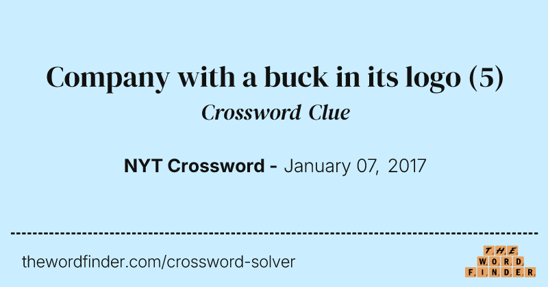 Company with a buck in its logo crossword clue image