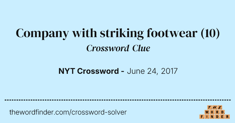 Company with striking footwear crossword clue image