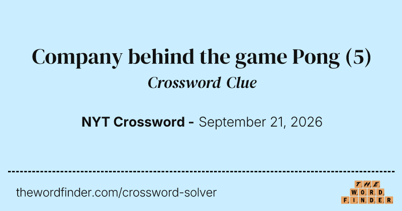 Company behind the game Pong crossword clue image