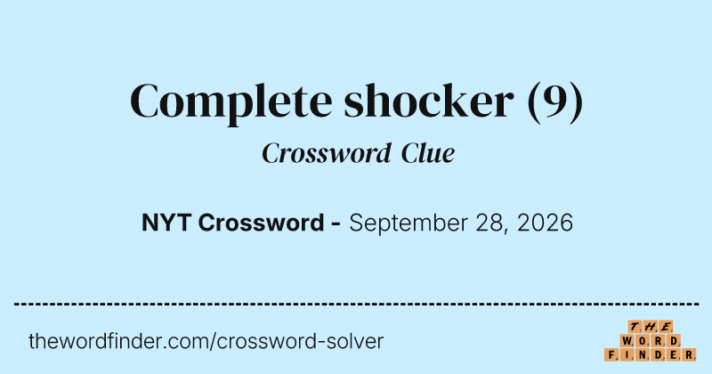 Complete shocker crossword clue image