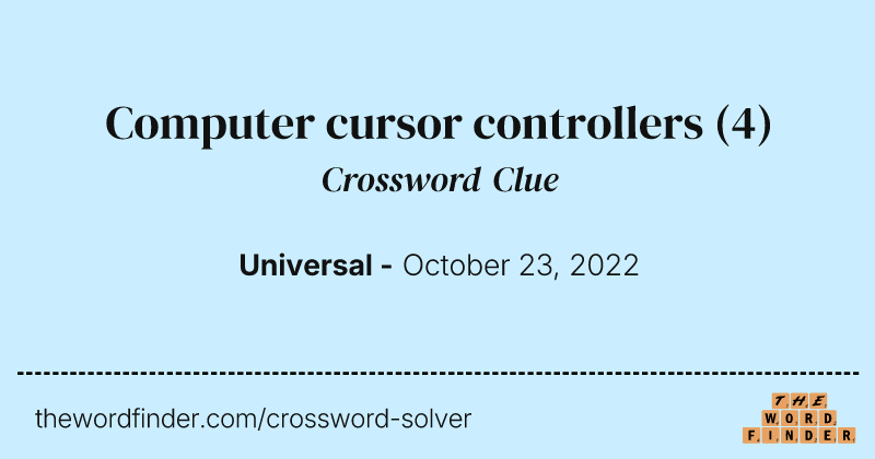 Computer cursor controllers crossword clue image