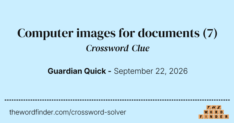 Computer images for documents crossword clue image