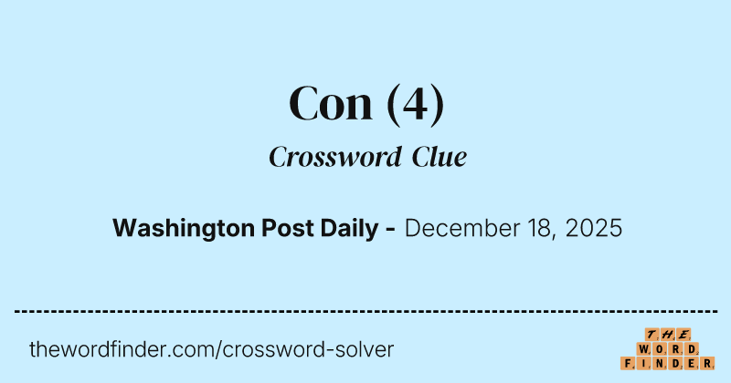 Con crossword clue image