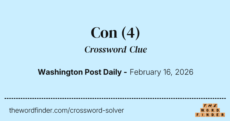 Con crossword clue image