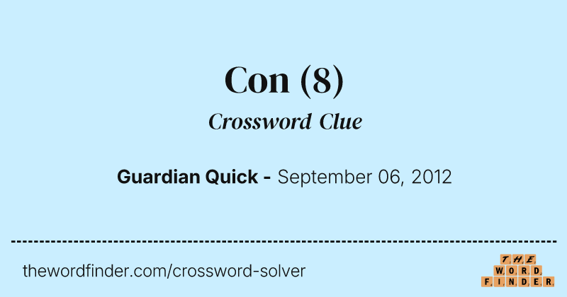 Con crossword clue image