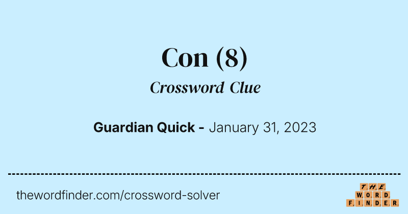 Con crossword clue image