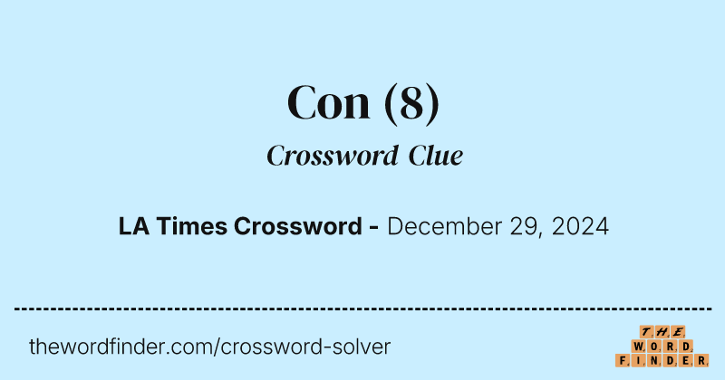 Con crossword clue image