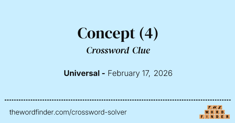 Concept crossword clue image