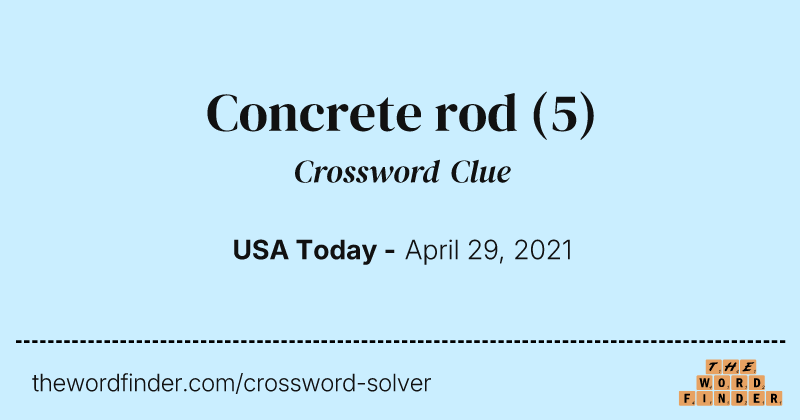 Concrete rod crossword clue image