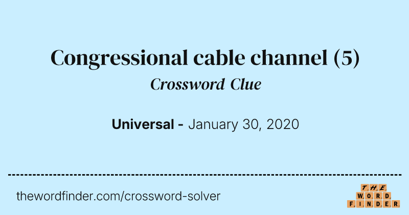 Congressional cable channel crossword clue image