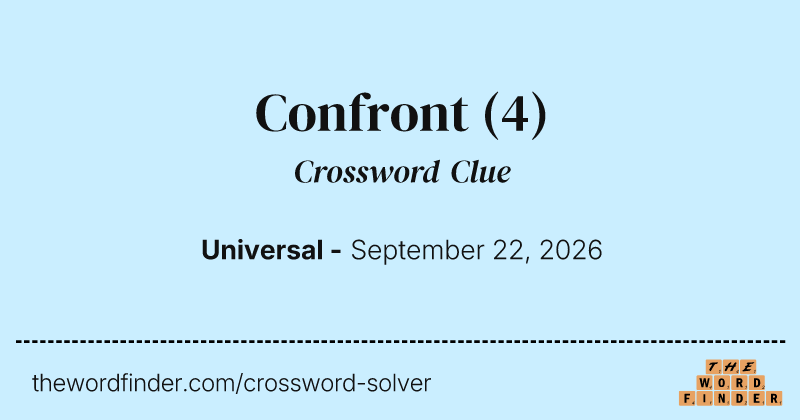 Confront crossword clue image