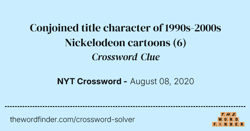 Conjoined title character of 1990s-2000s Nickelodeon cartoons crossword clue image