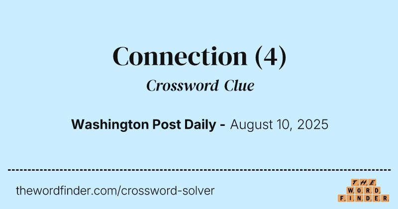 Connection crossword clue image