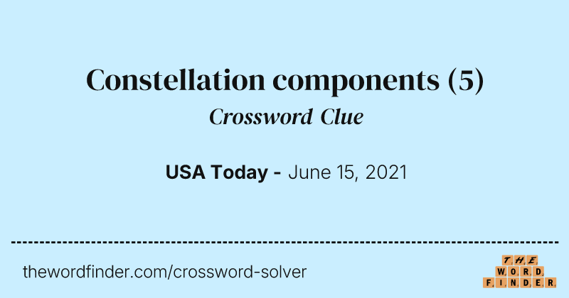 Constellation components crossword clue image