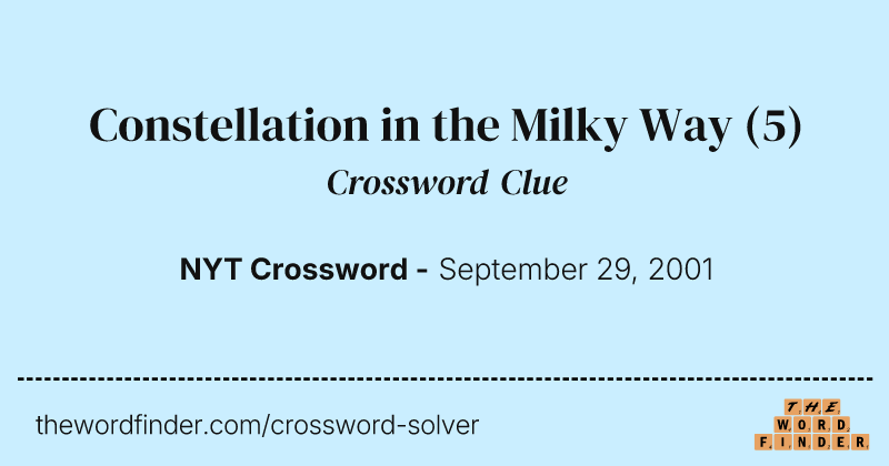 Constellation in the Milky Way crossword clue image